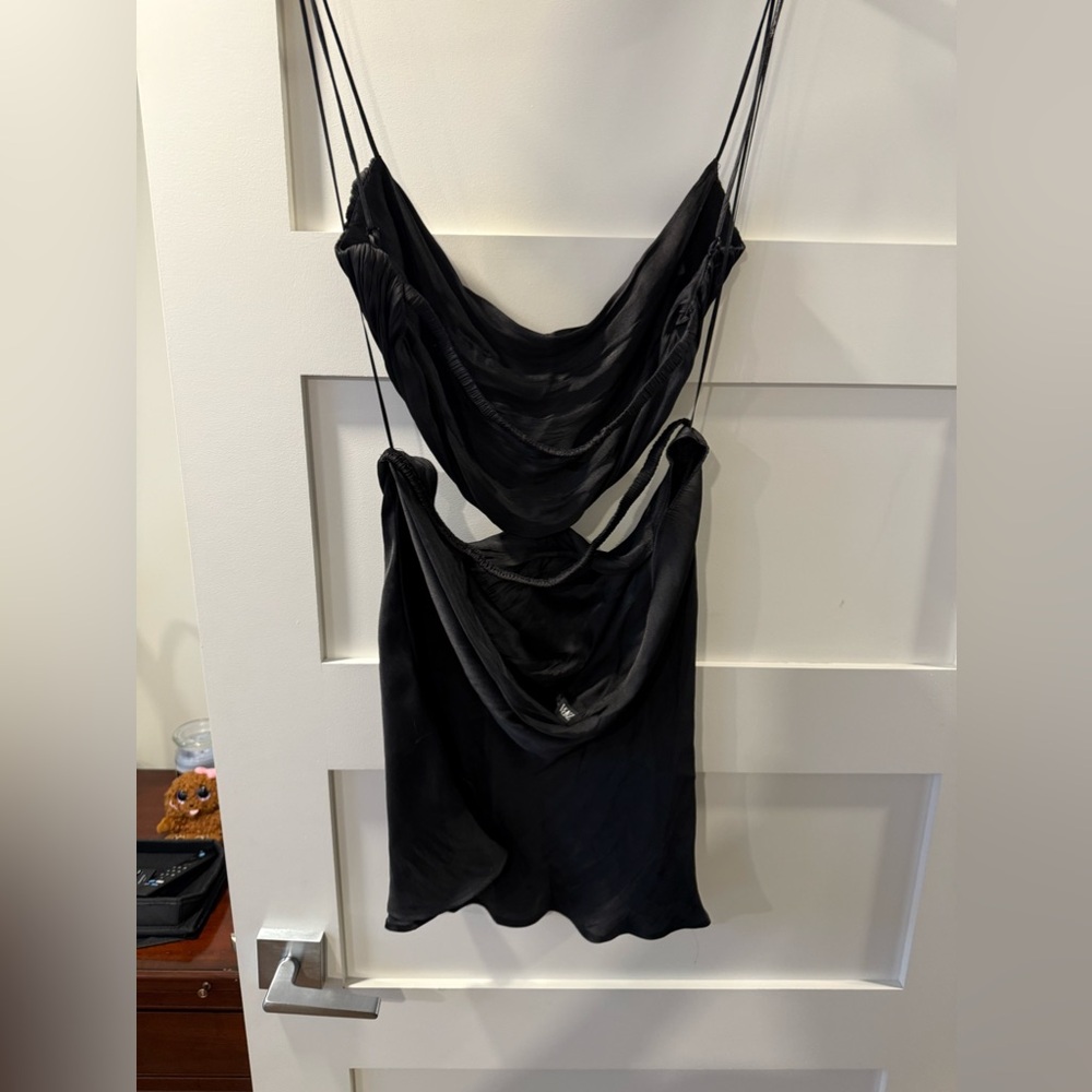 ZARA OPEN BACK MINI SLIP DRESS - Picture 3 of 3
